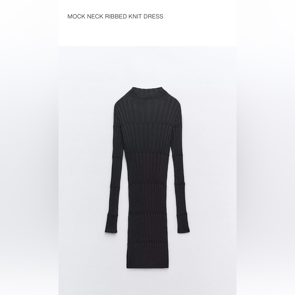 Zara Black Long Sleeve Dress
